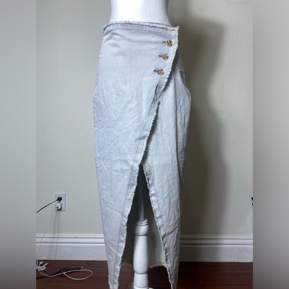 Sincerely Jules Jean High Cut Long Skirt sz 9 / 29 - Picture 3 of 10